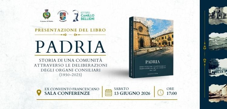  Sabato 13 giugno a Padria la presentazione del libro sulla storia della comunità