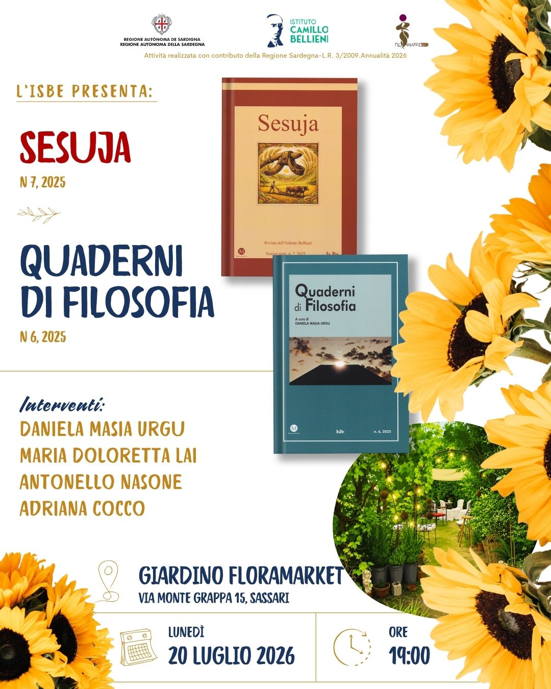 Presentazione di Sesuja n. 7 e Quaderni di Filosofia n. 6